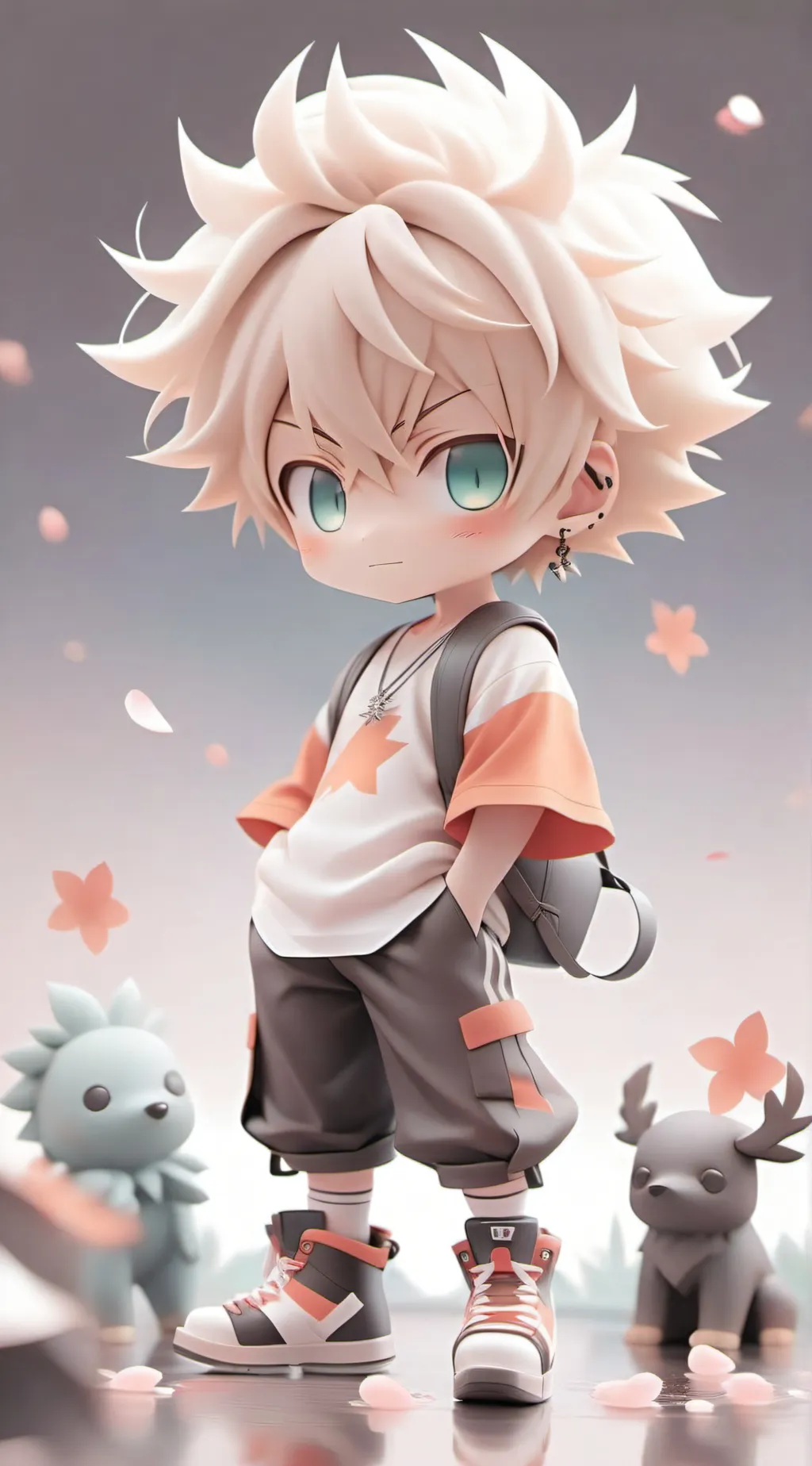 ai character: Bakugo, Todoroki background