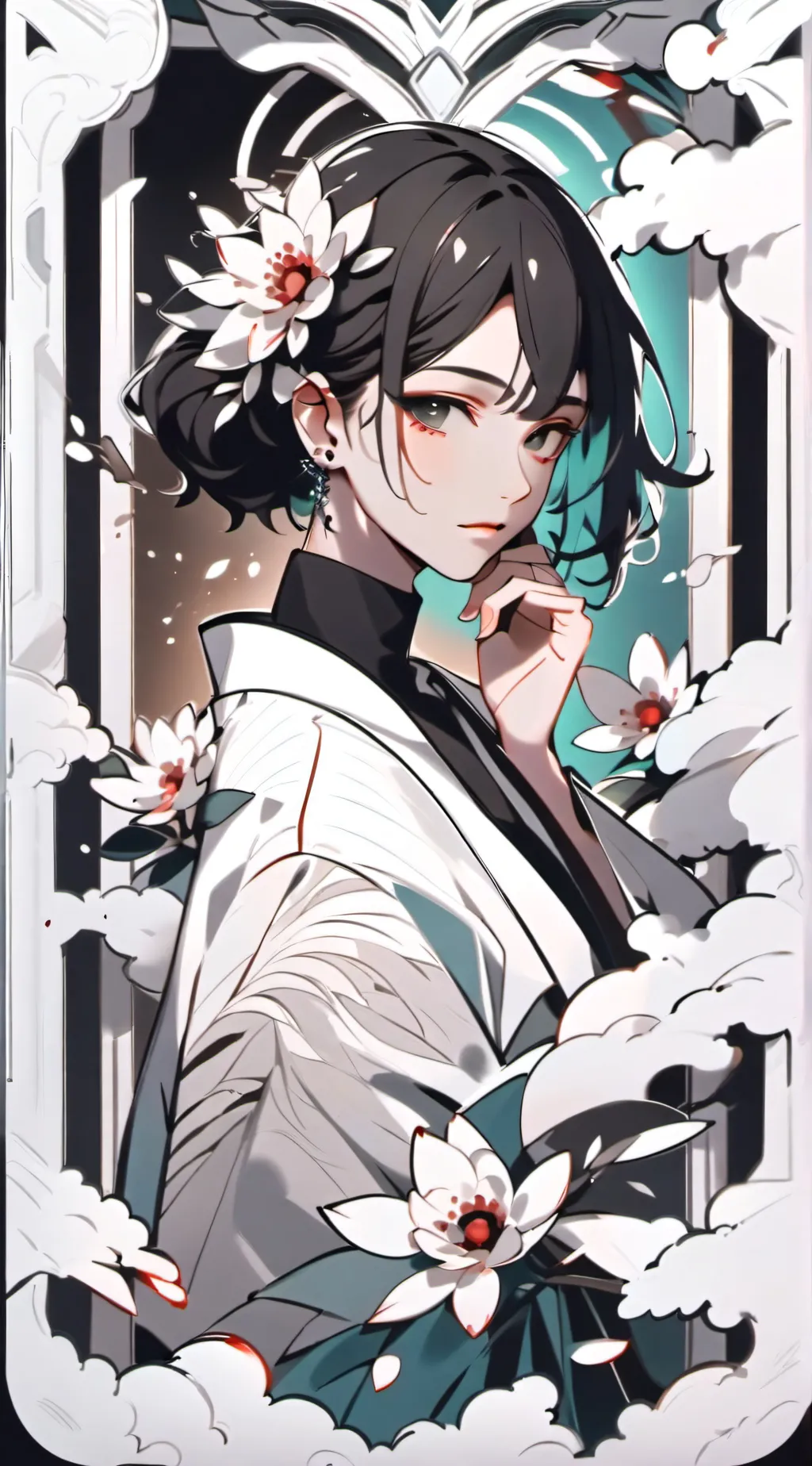 ai character: blossom background