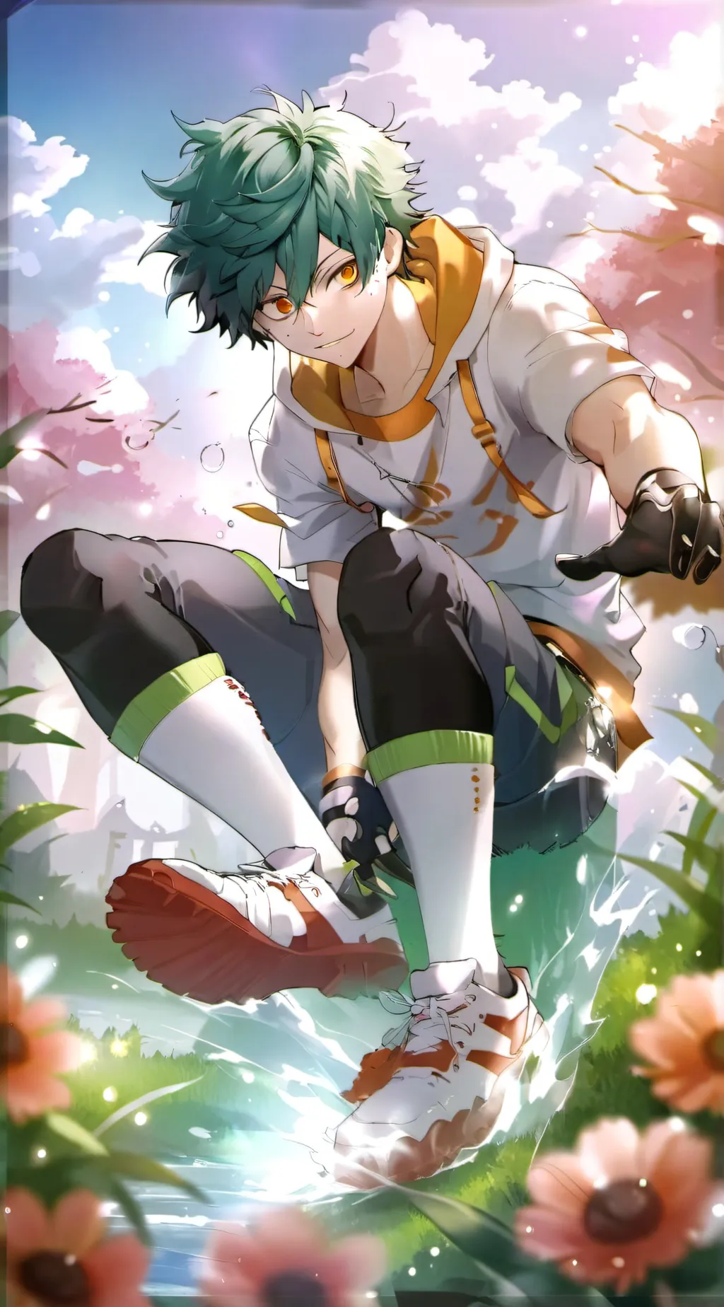 ai character: Mha sings background