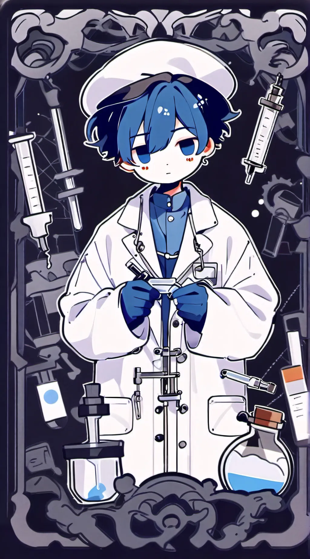 ai character: lab  background