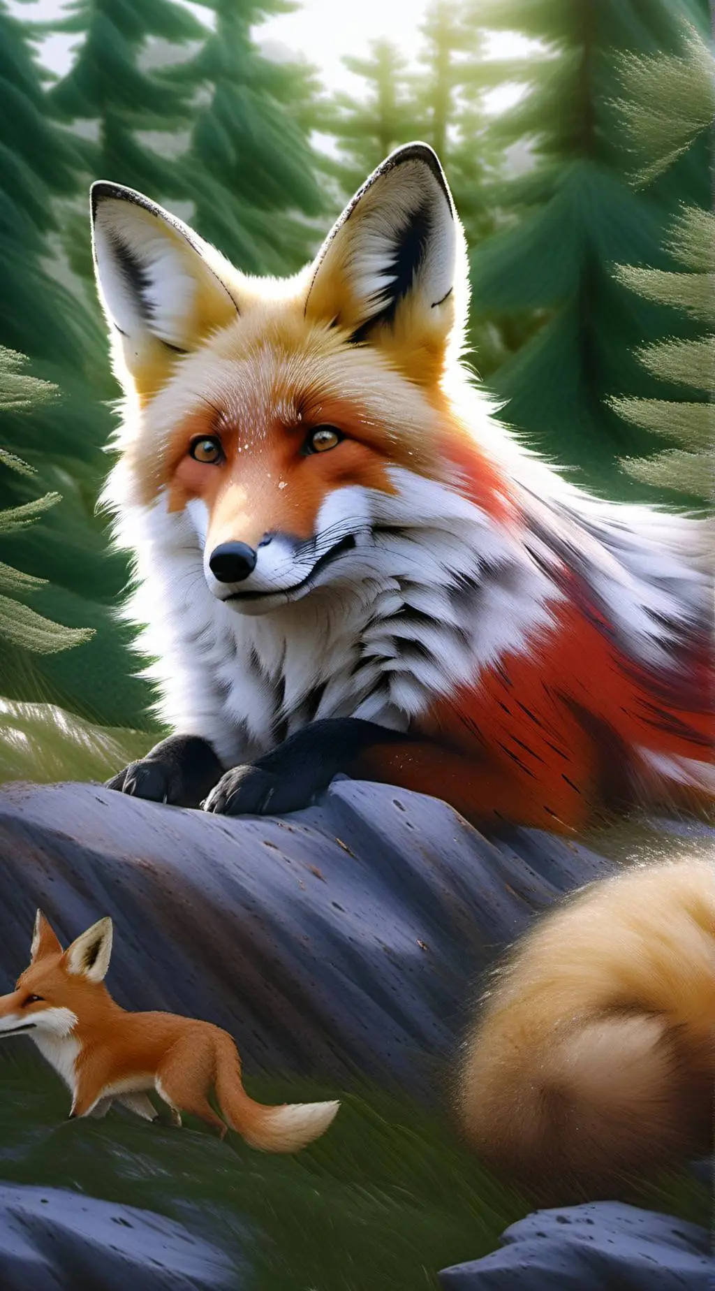 ai character: therian fox  background