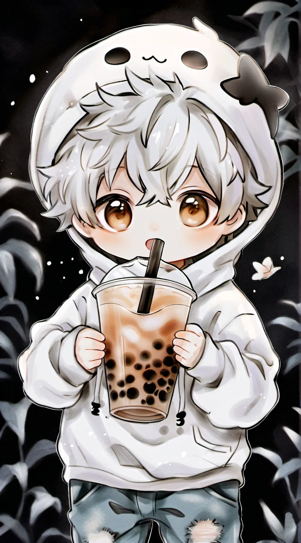 ai character: Rainy background