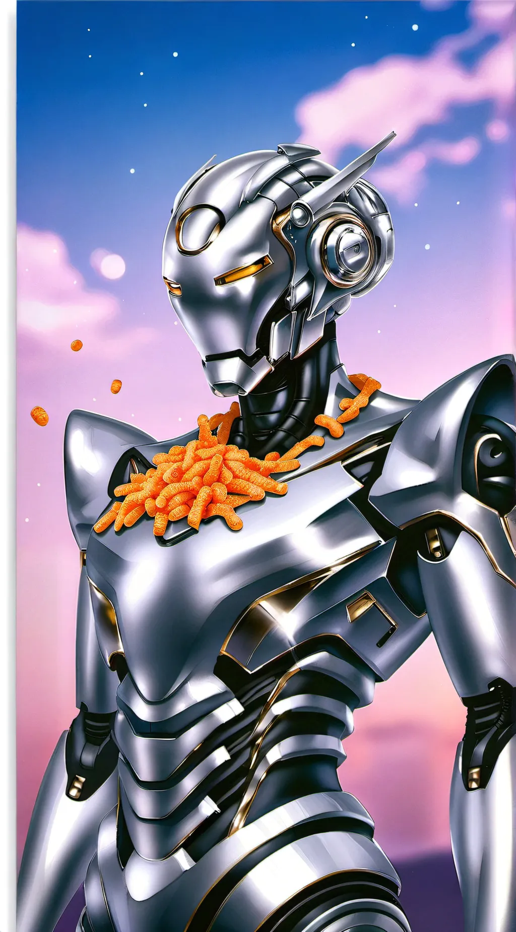 ai character: Cheetos man background