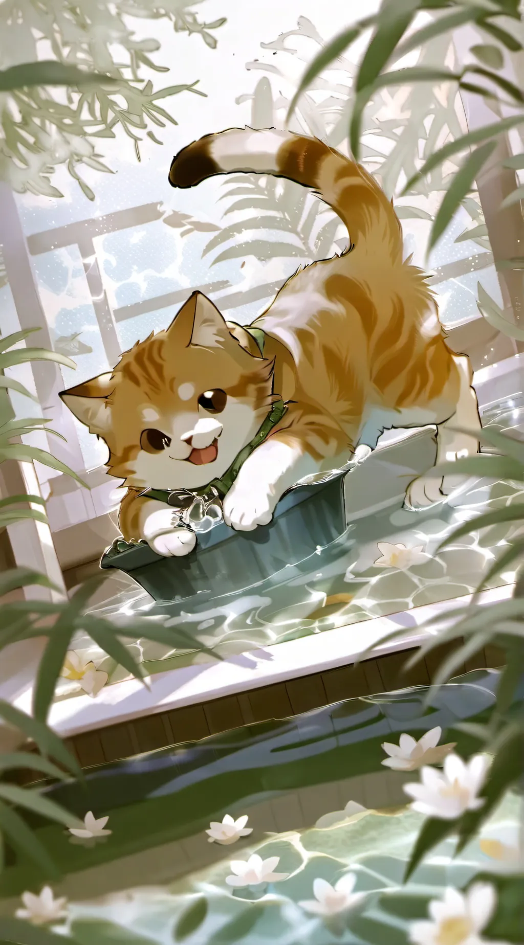 ai character: Very cute cat background