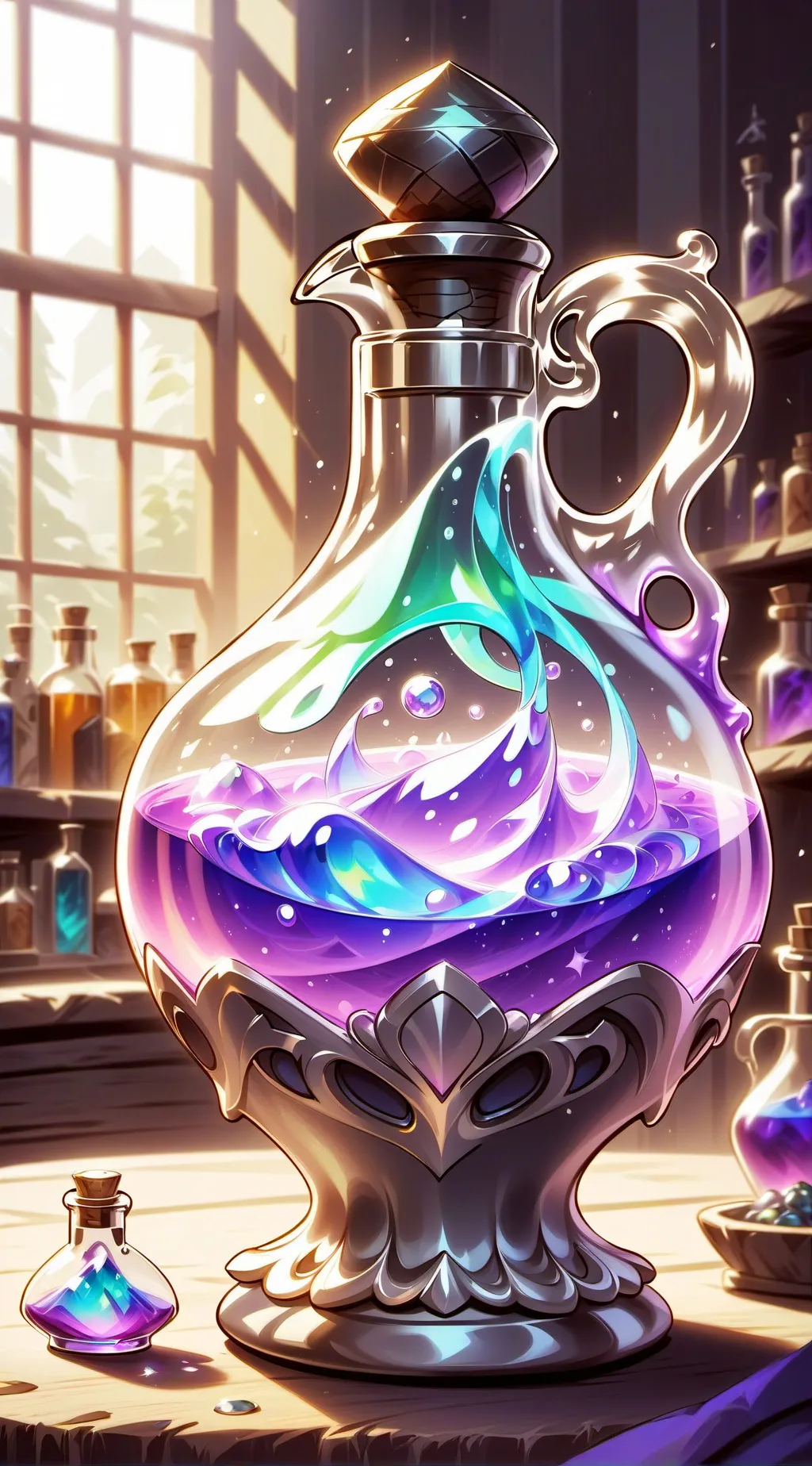 ai character:  pregnant potion background