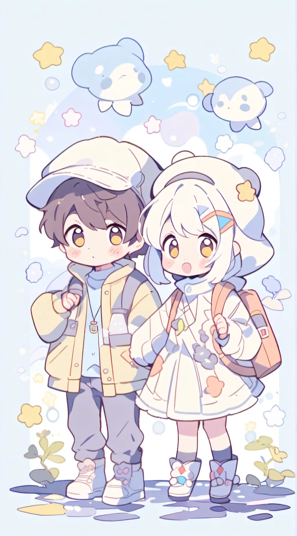 ai character: Chibi Family 3 background