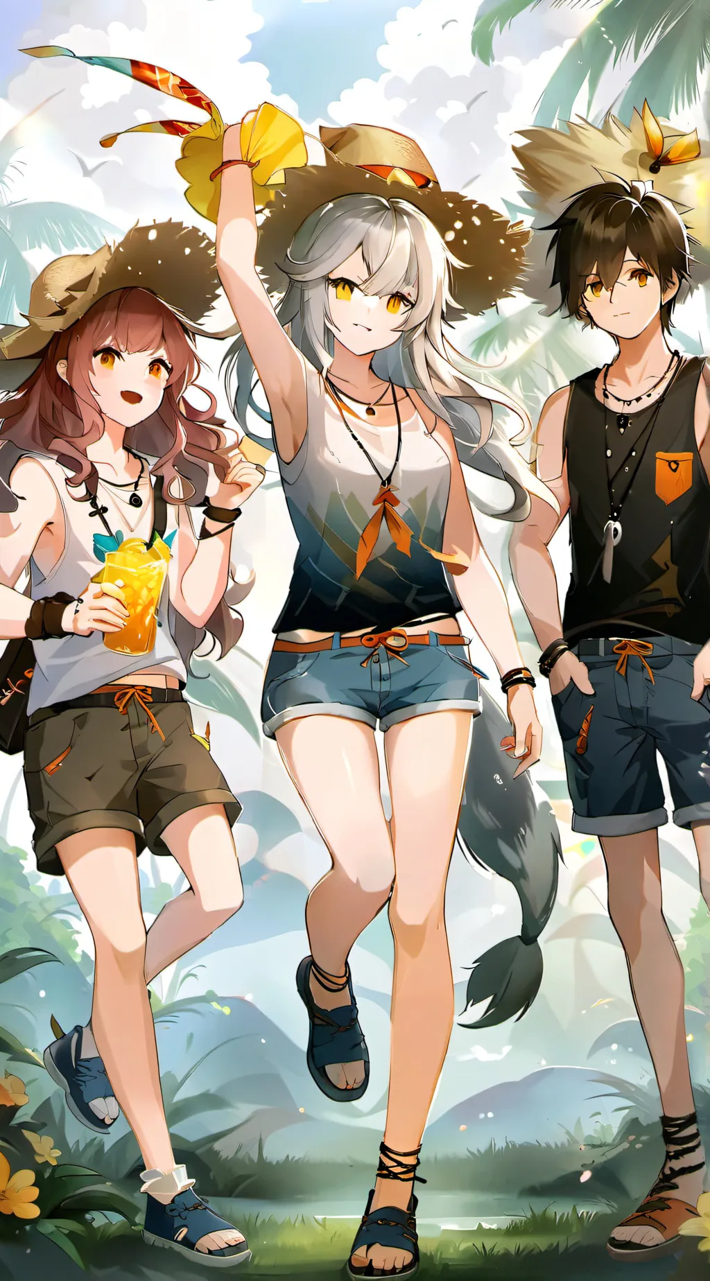ai character: Summer Vacation  background