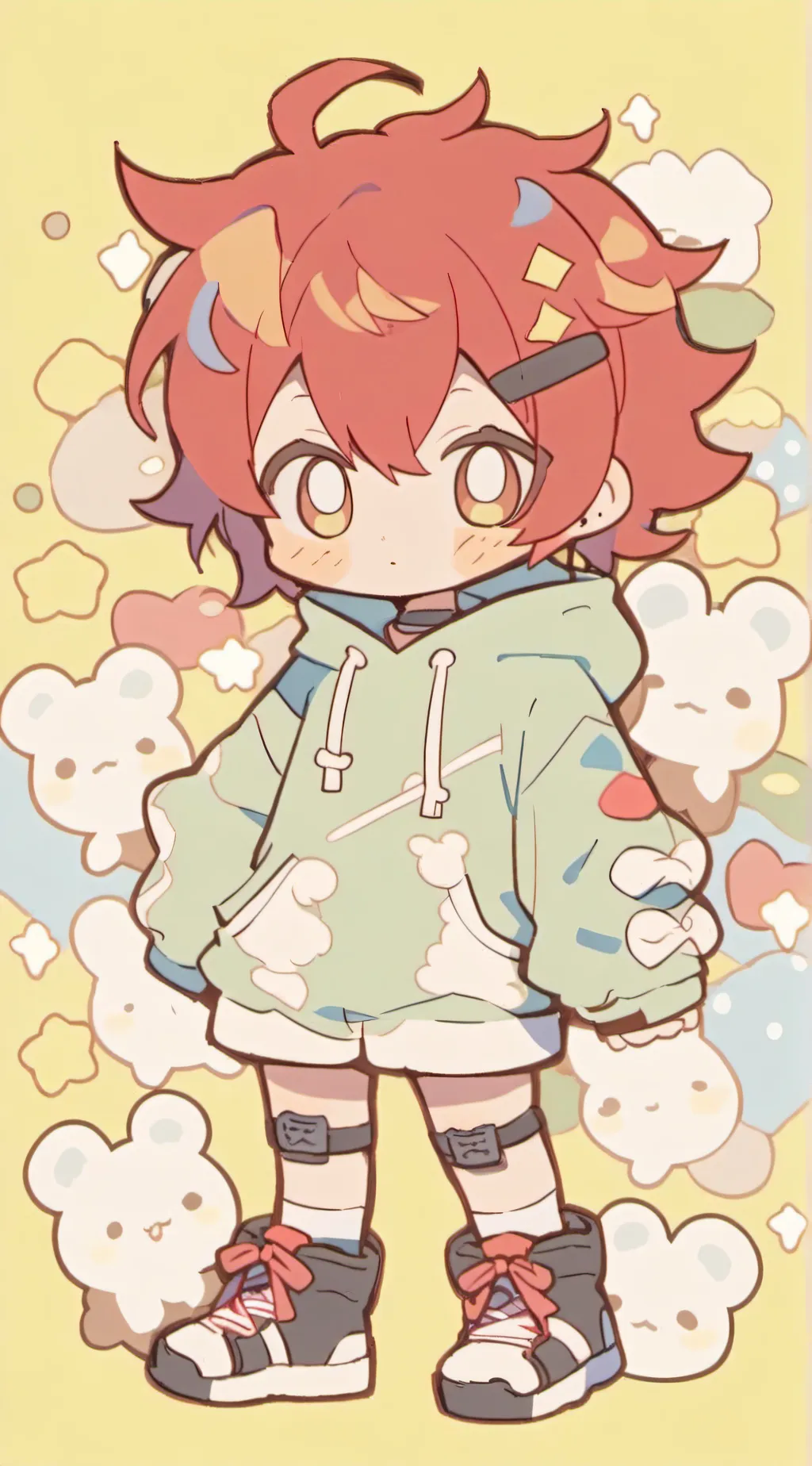 ai character: • . Kirishima. • background