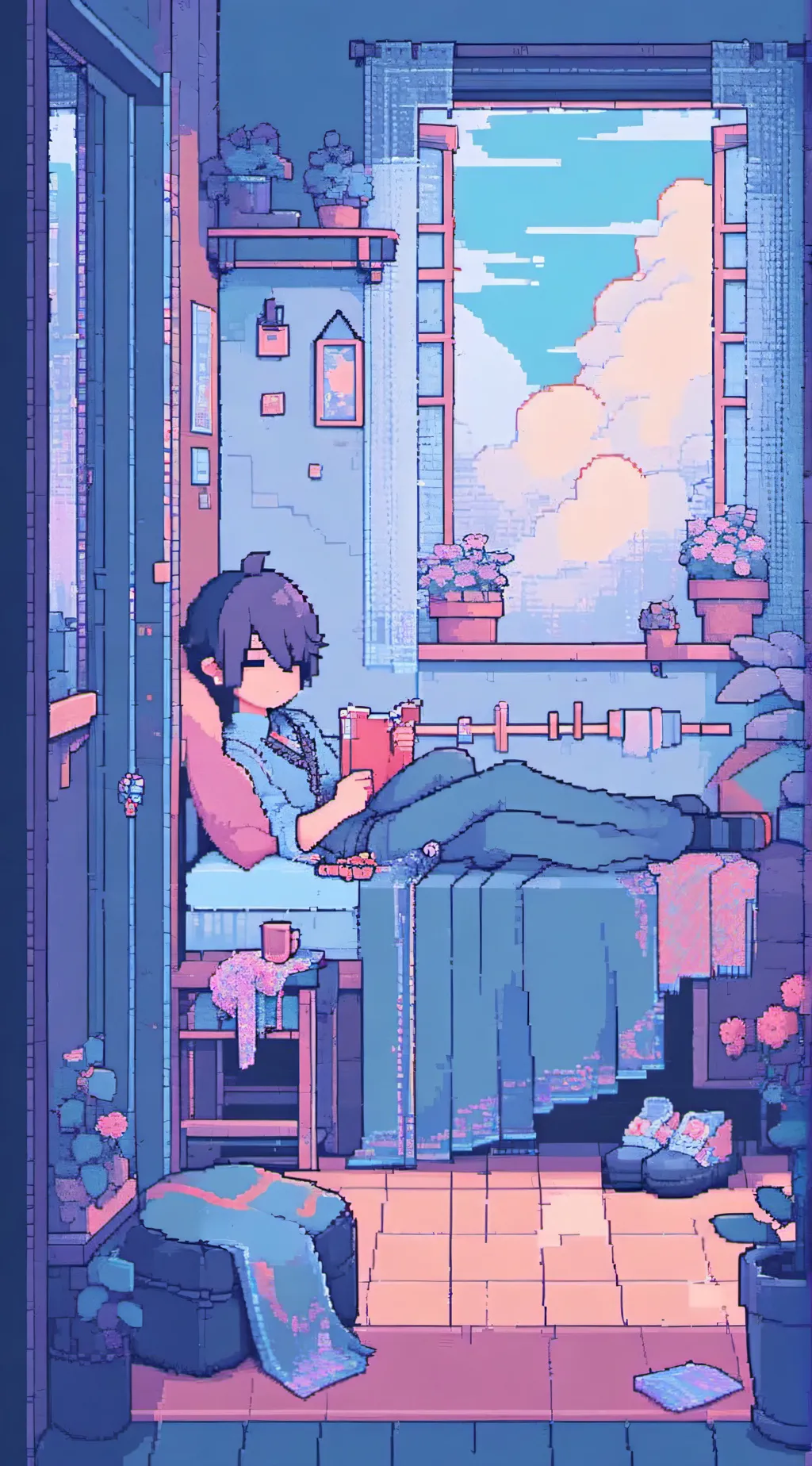 ai character: aizawa and mic  background