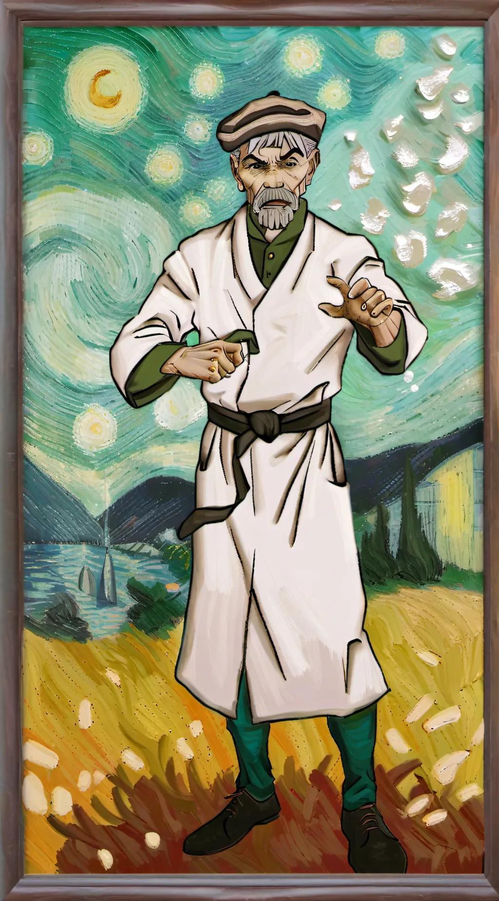 ai character: Grandmaster Leo. background