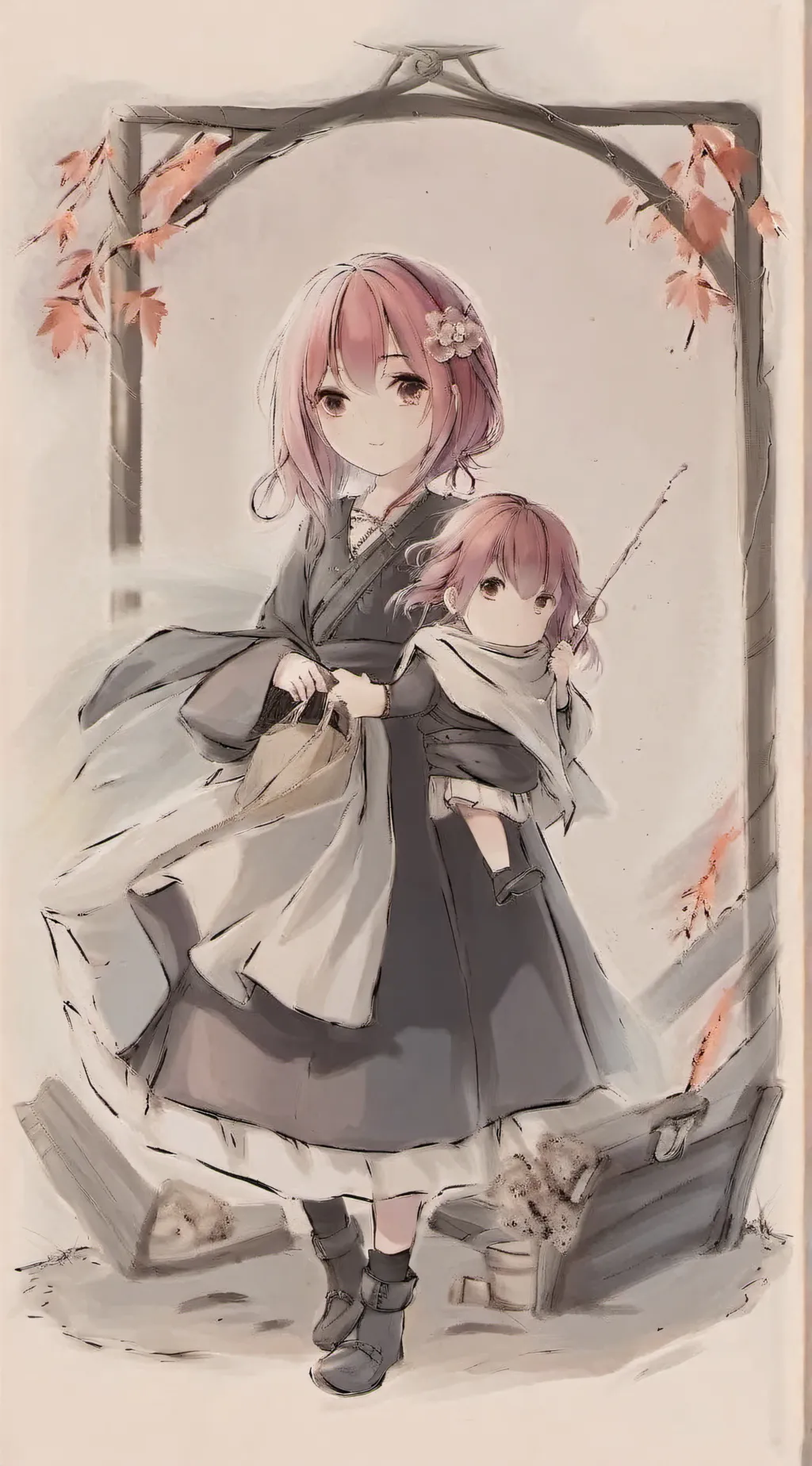 ai character: Anna and mia background