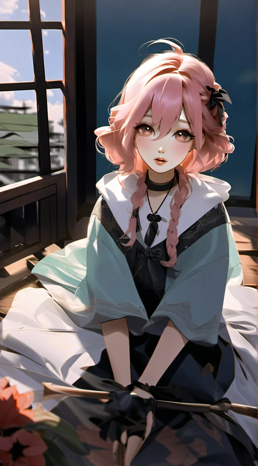 ai character: Paisley background