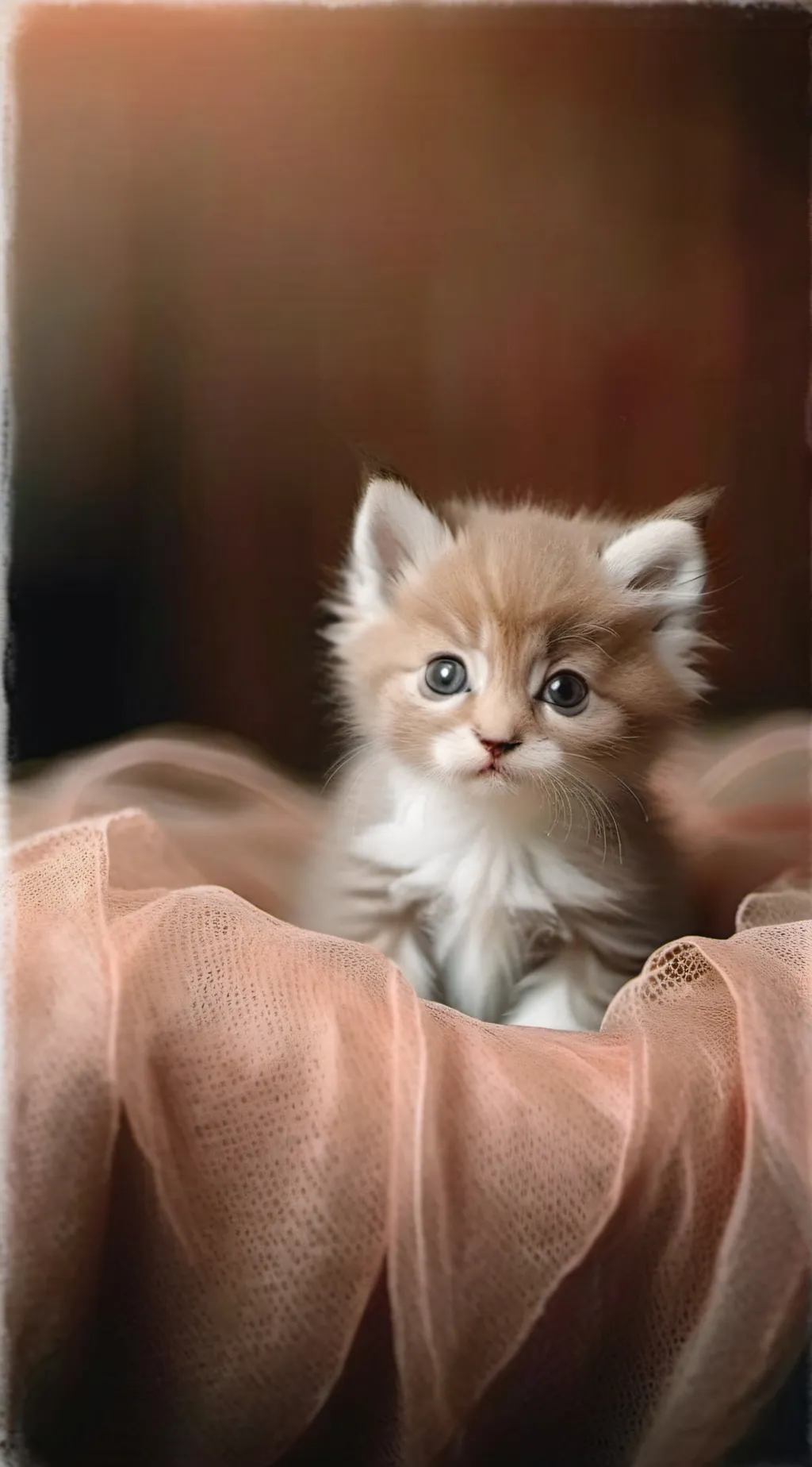 ai character: cute newborn kitty background