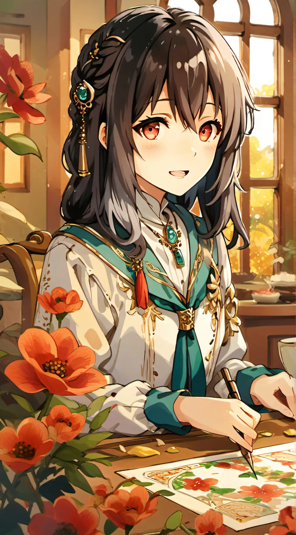 ai character: Cameron  background