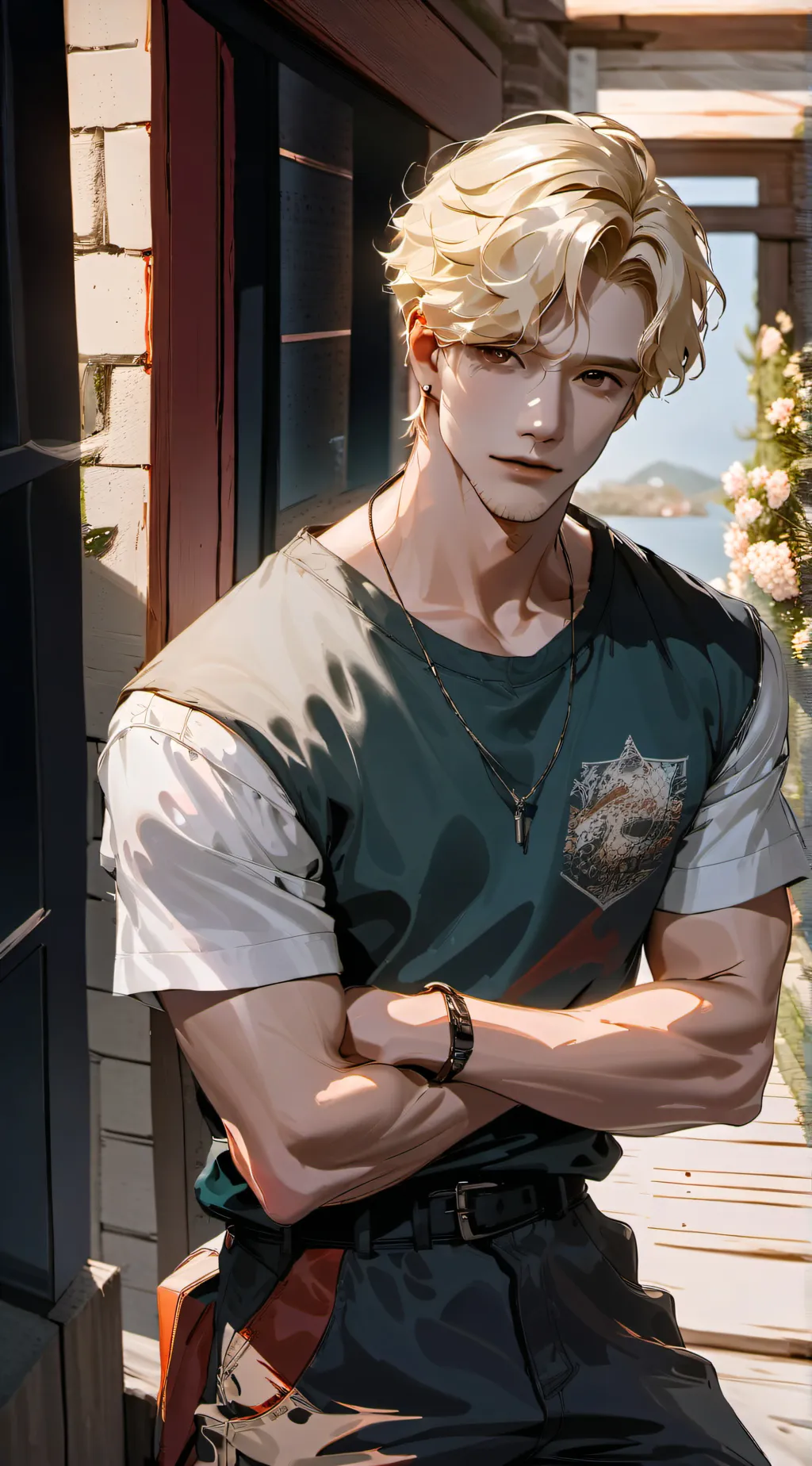 ai character: Max Ferguson.  background