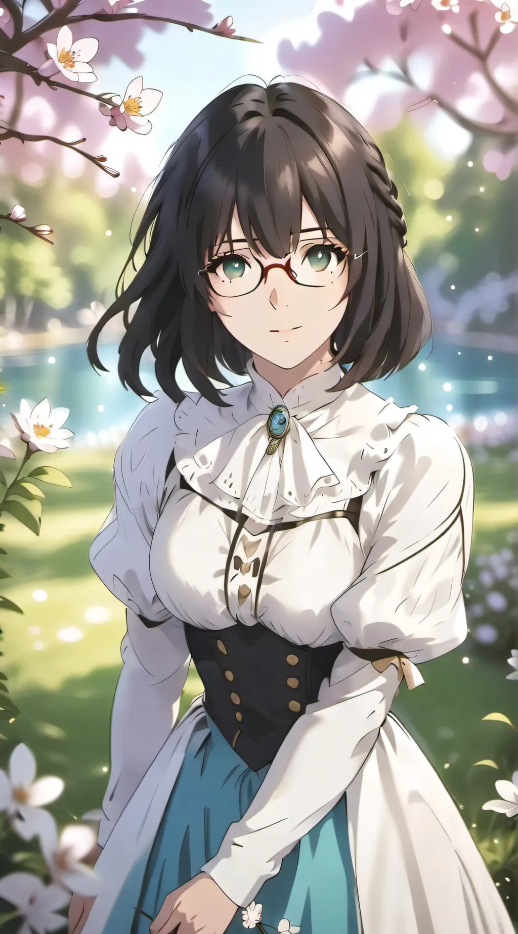 ai character: Timid Flower background