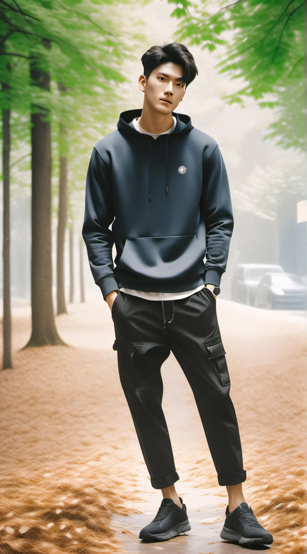 ai character: Bacon  background