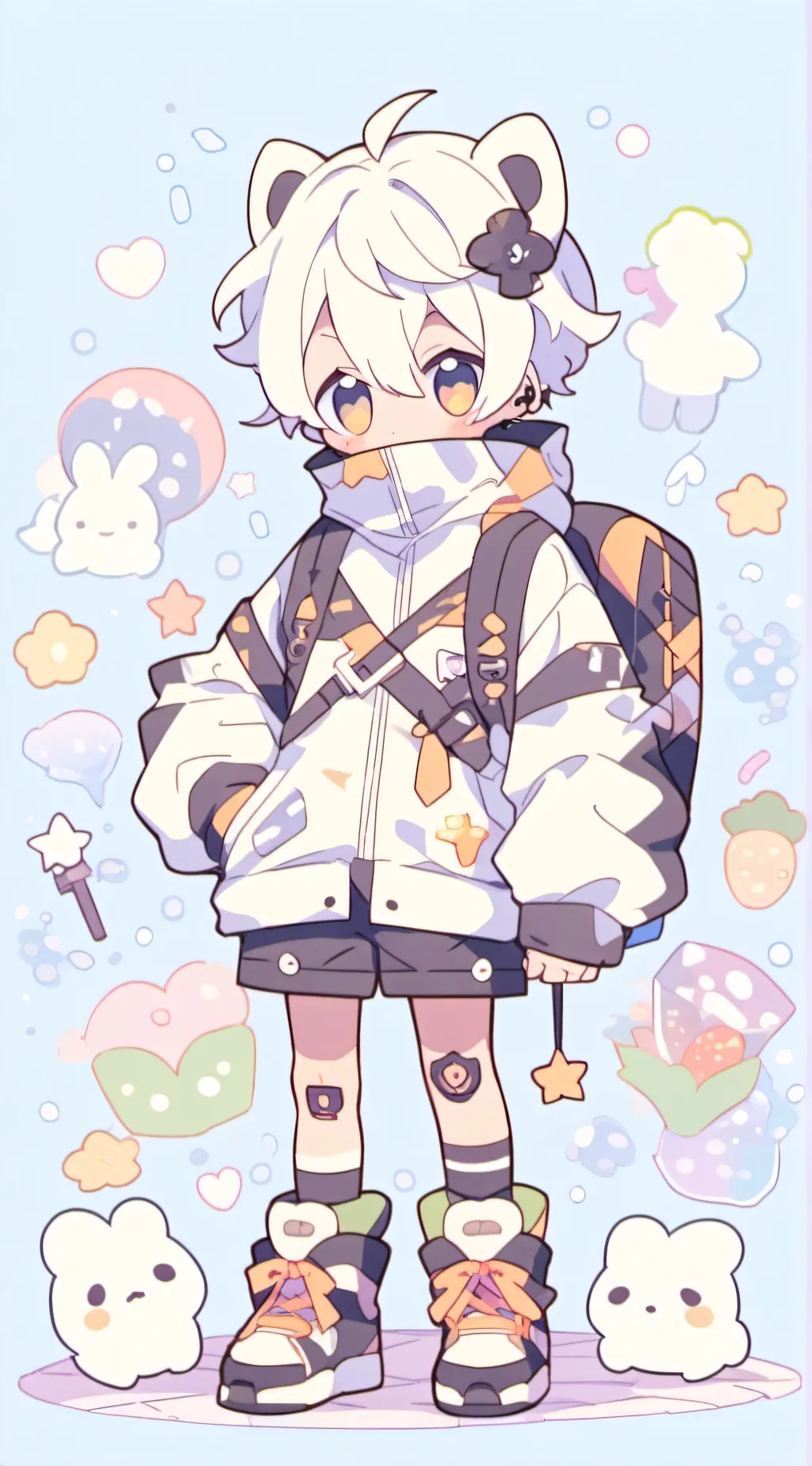 ai character: copying background