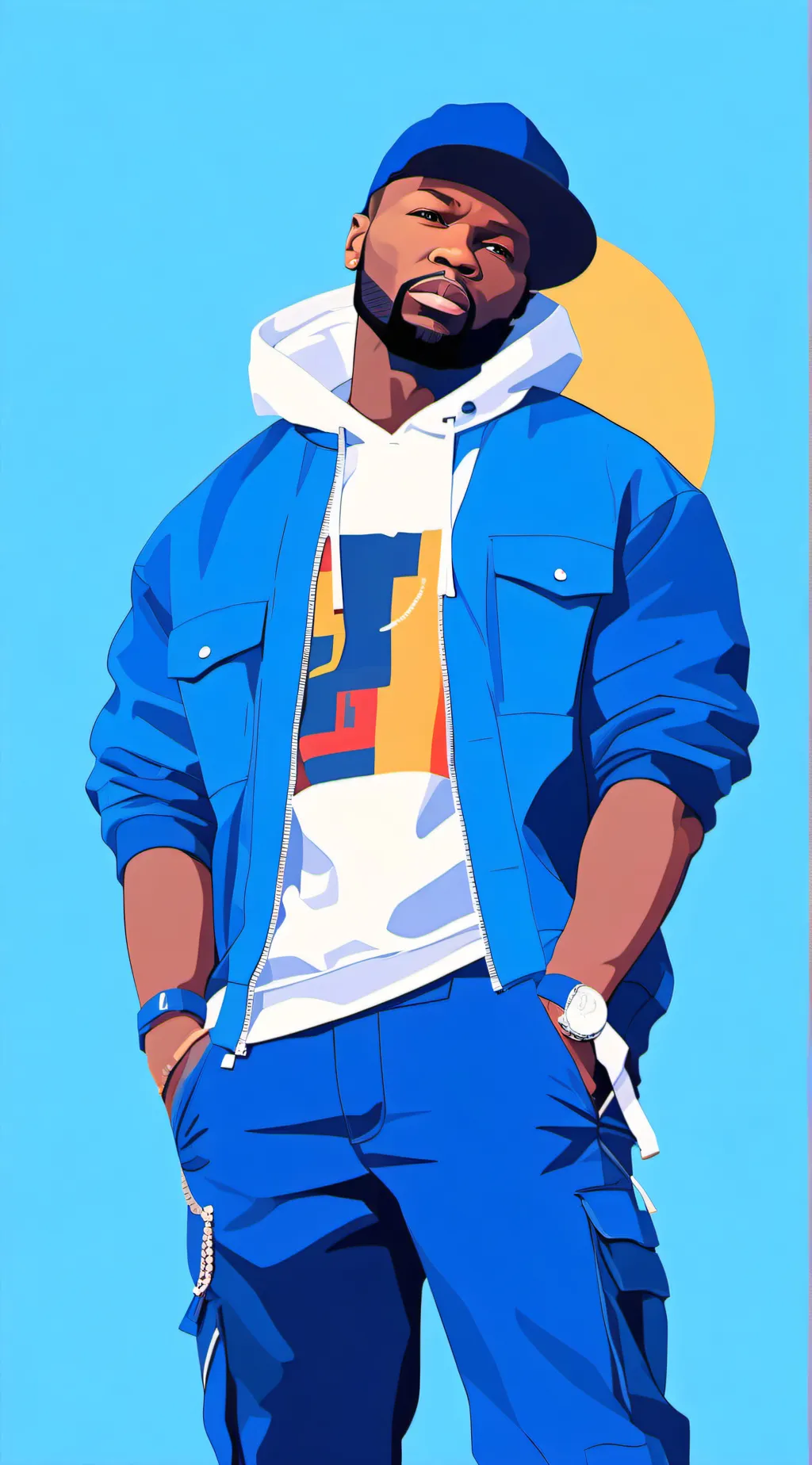 ai character: 50cent  background