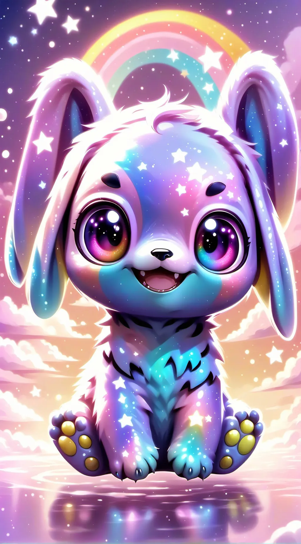 ai character: Rainbow Monster background