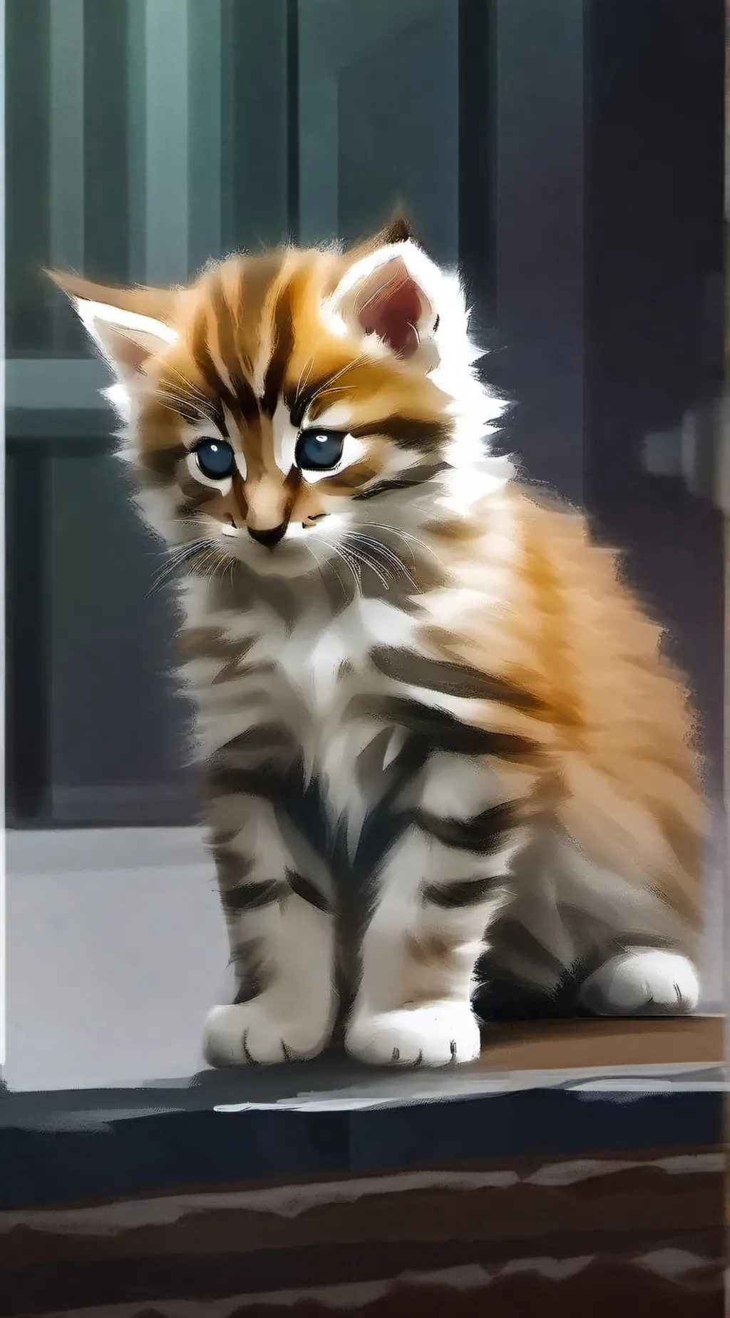 ai character: new angry kitten background