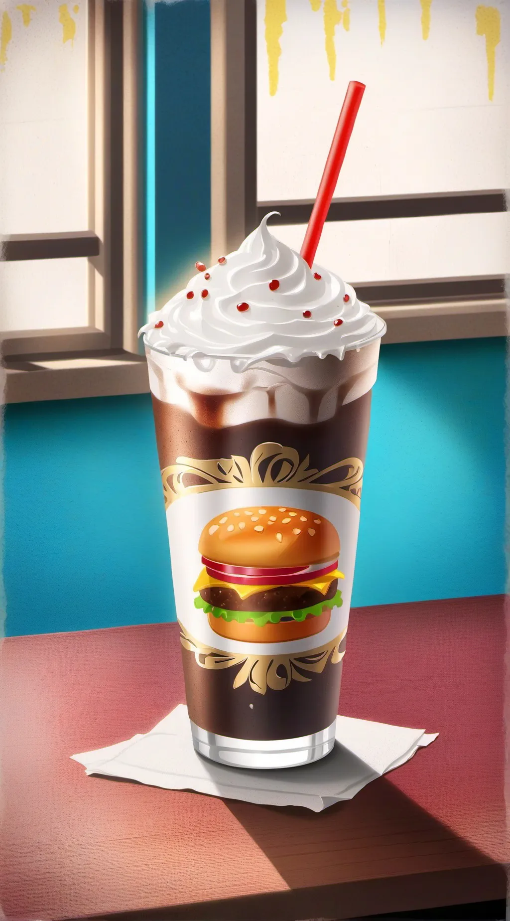 ai character: Vanilla shake background