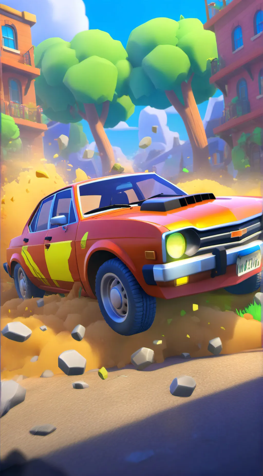 ai character: a car i broke lol  background