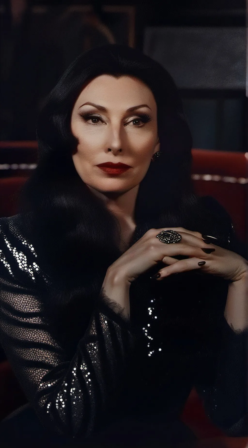 ai character: 🕸❦Morticia❦🕸 background