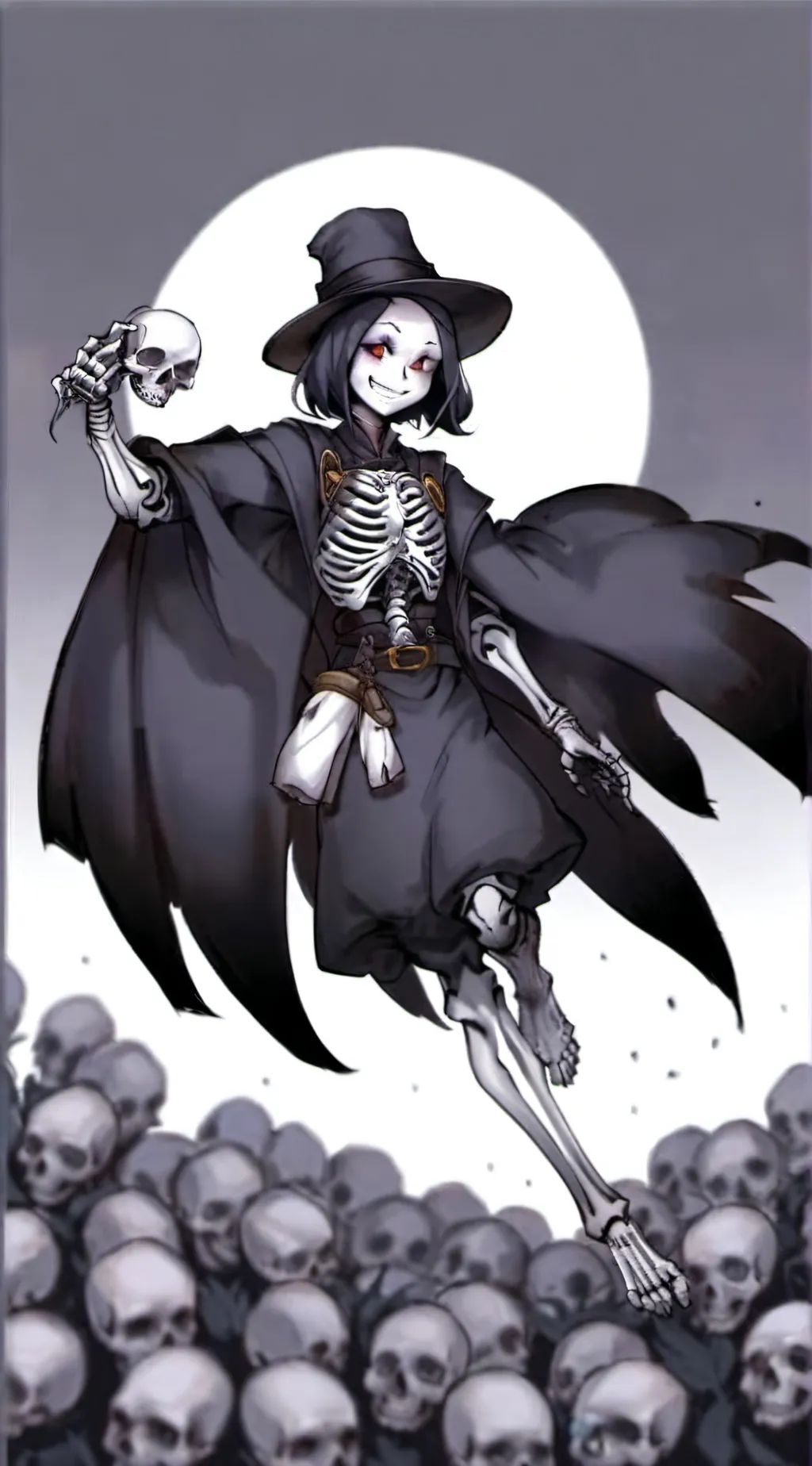 ai character: reaper sans  background