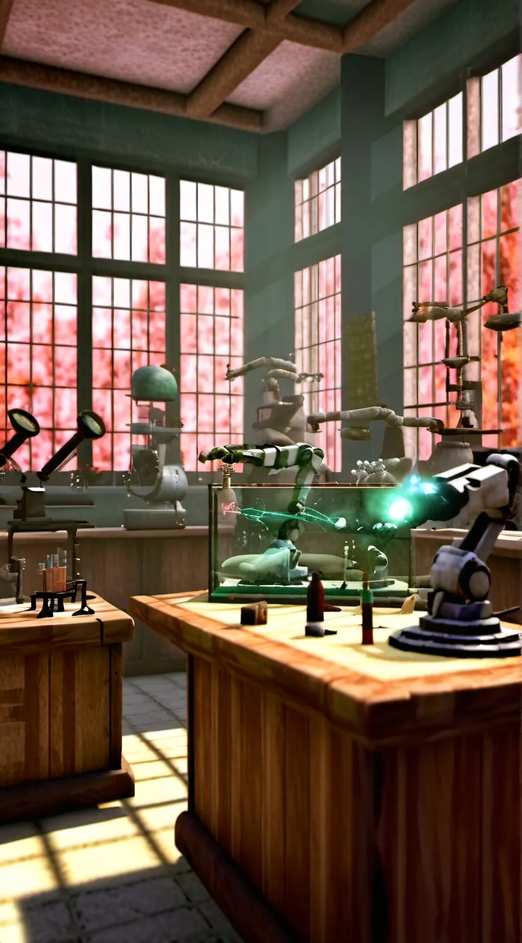 ai character: Transformation Lab background