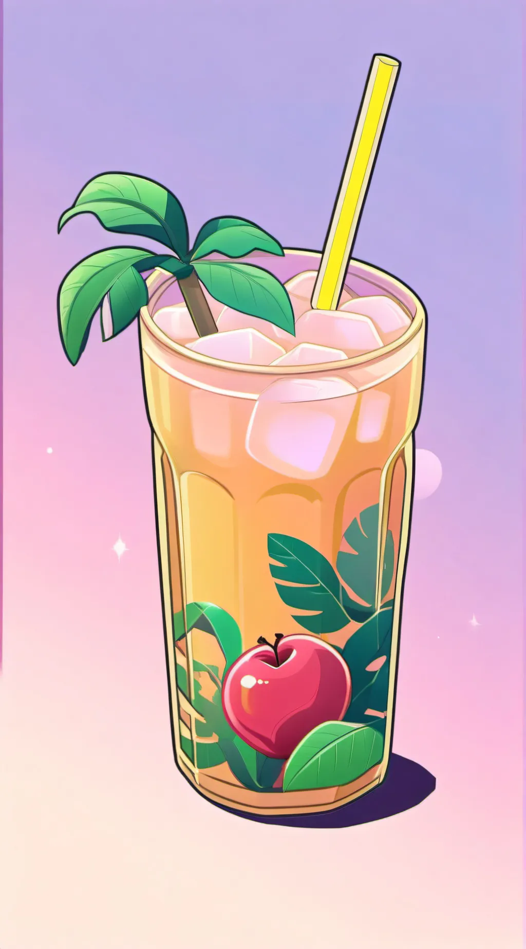 ai character: Apple juice background