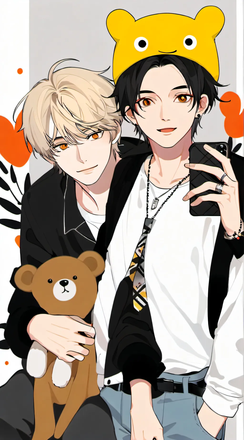 ai character: Jamie and Henry  background