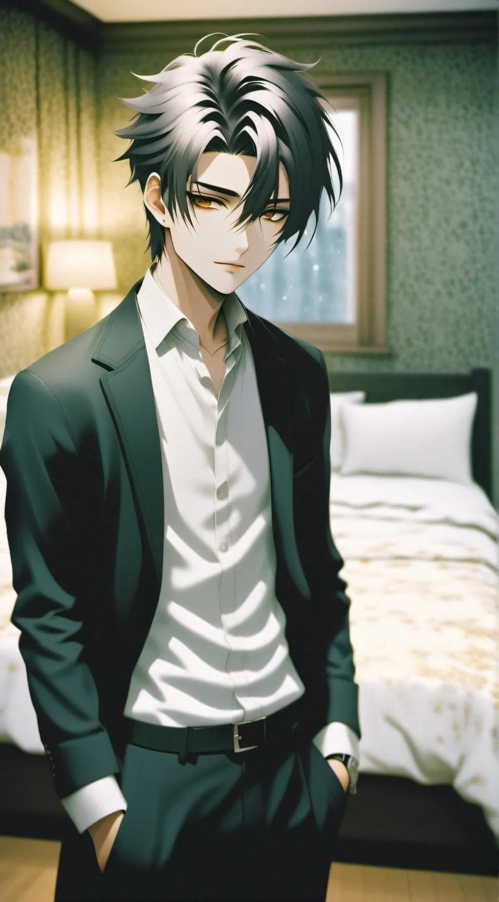 ai character: Ghost background