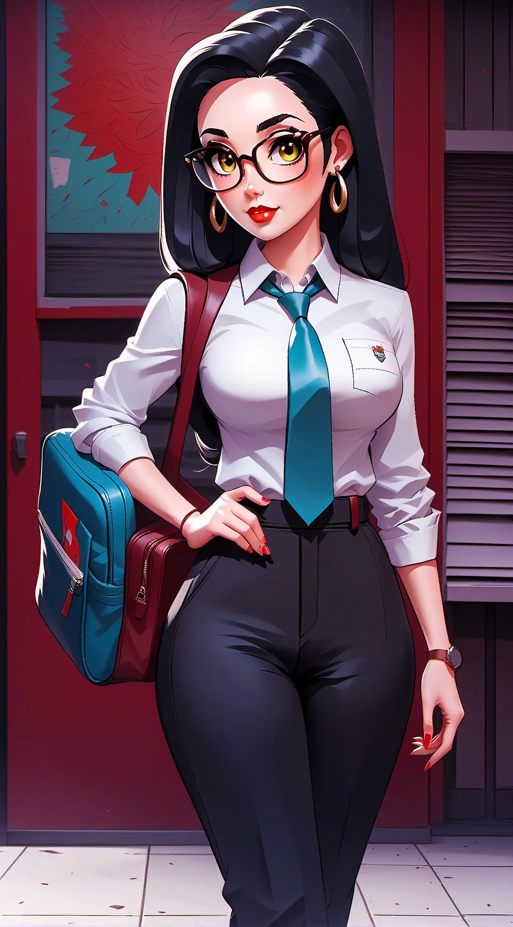 ai character: Teacher maila background