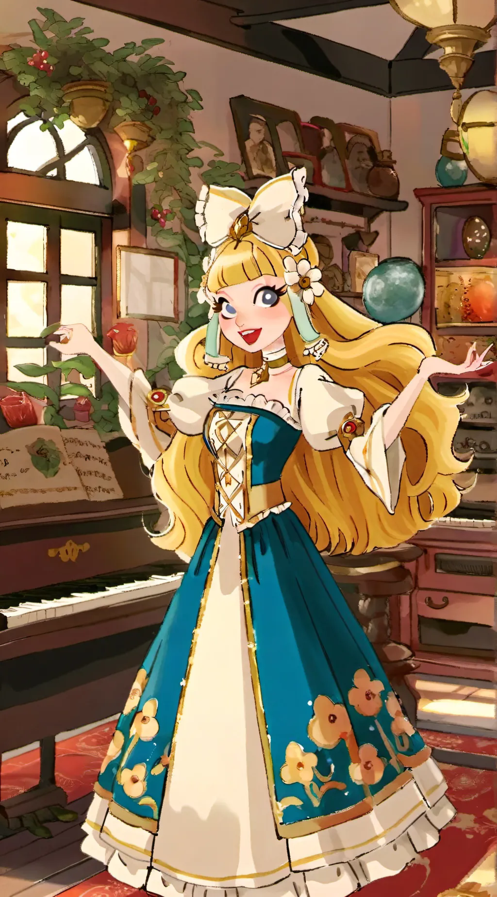 ai character: Blondie Locks background