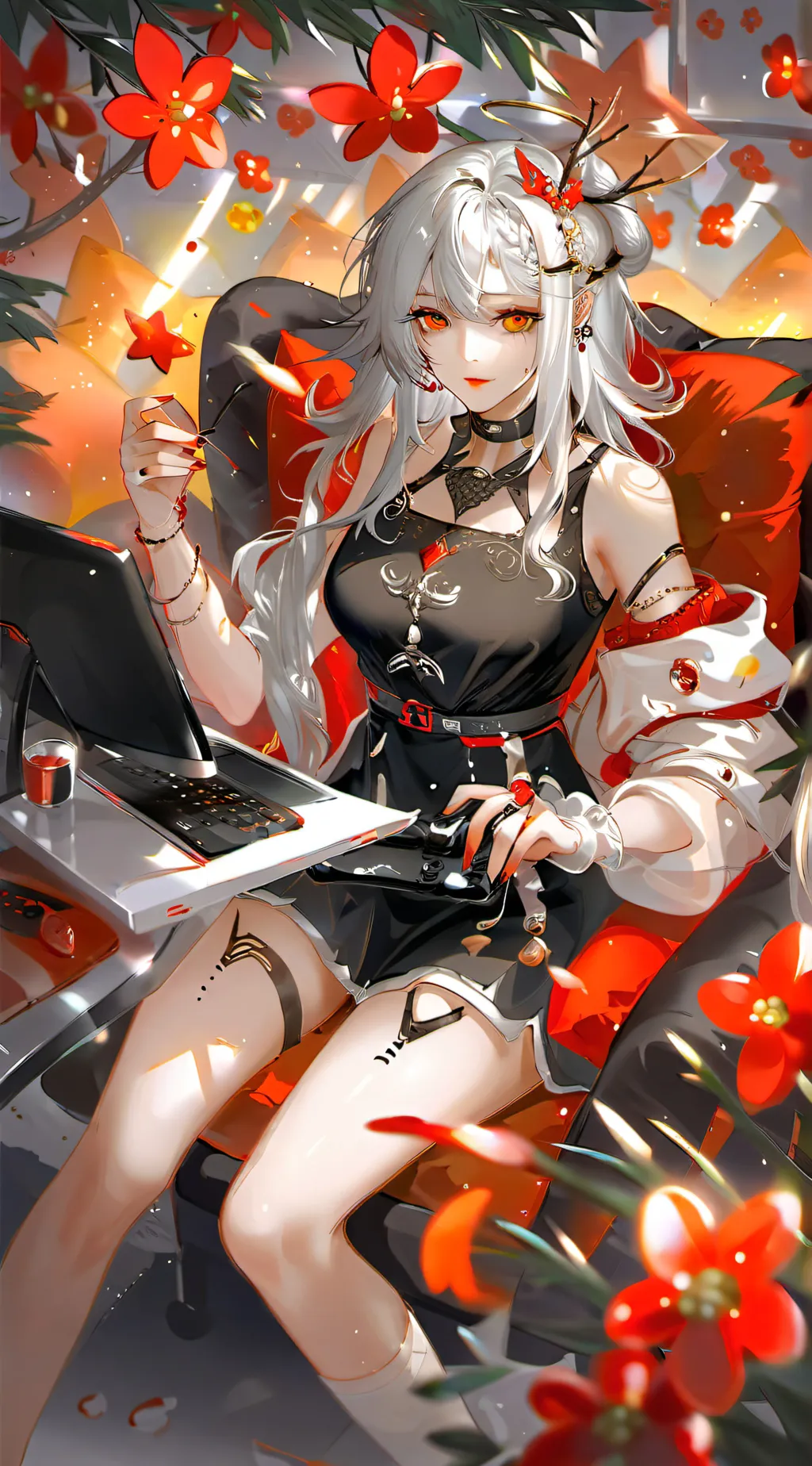 ai character: Gamer Girl background