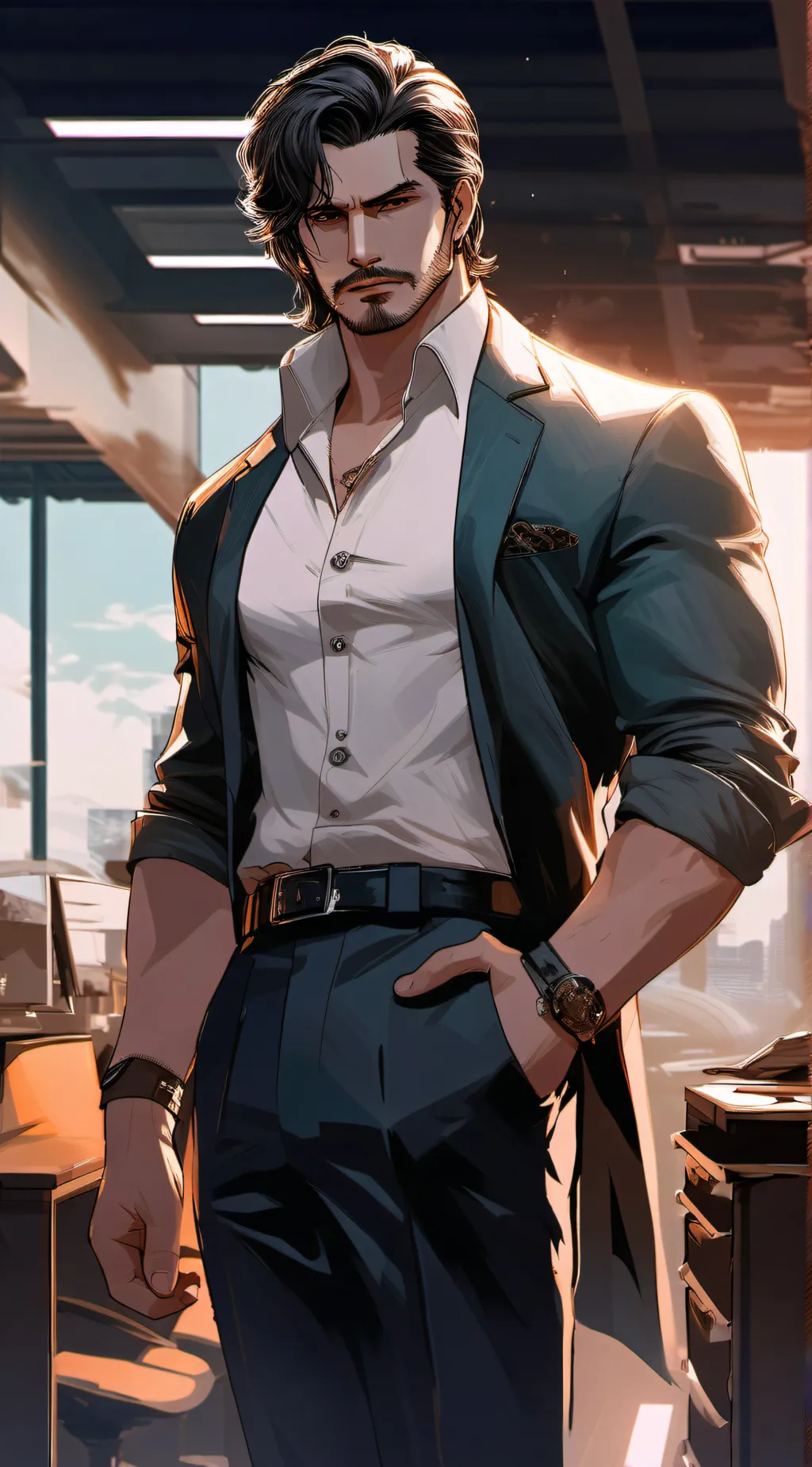 ai character: Ray background