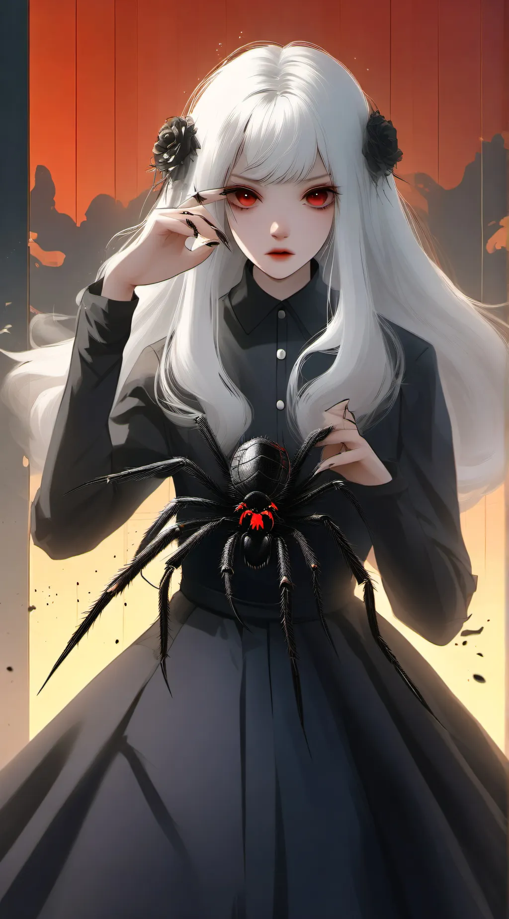 ai character: Violet background