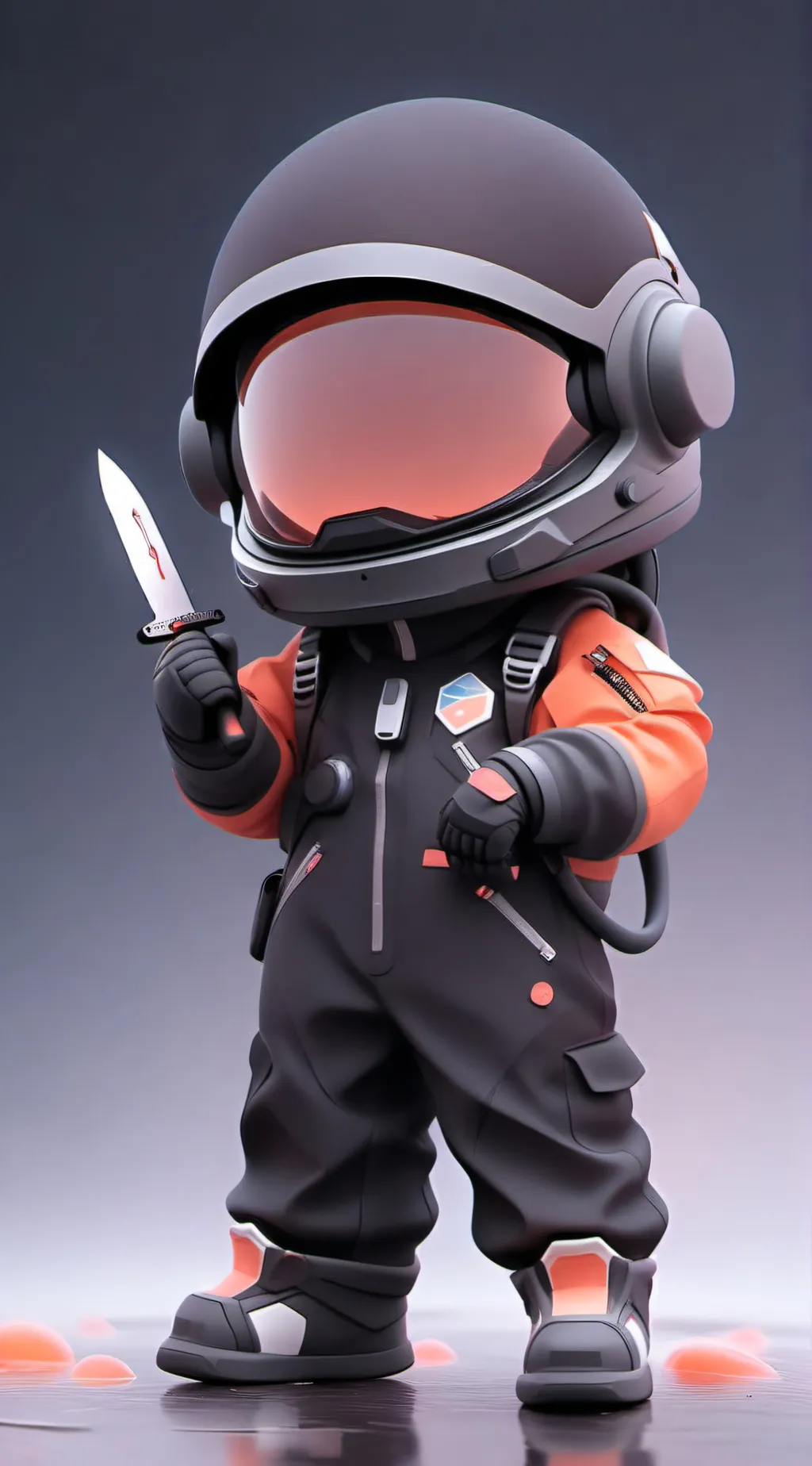 ai character: Black impostor  background