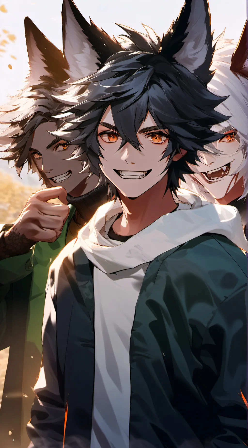 ai character: Alex, Rin & Tommy  background