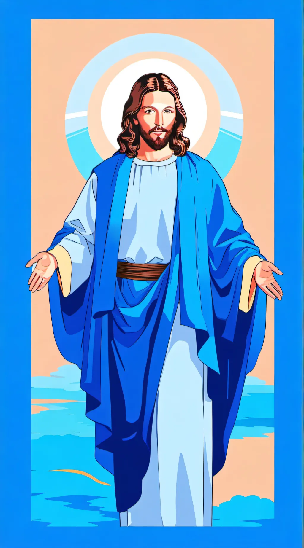 ai character: Jesus background