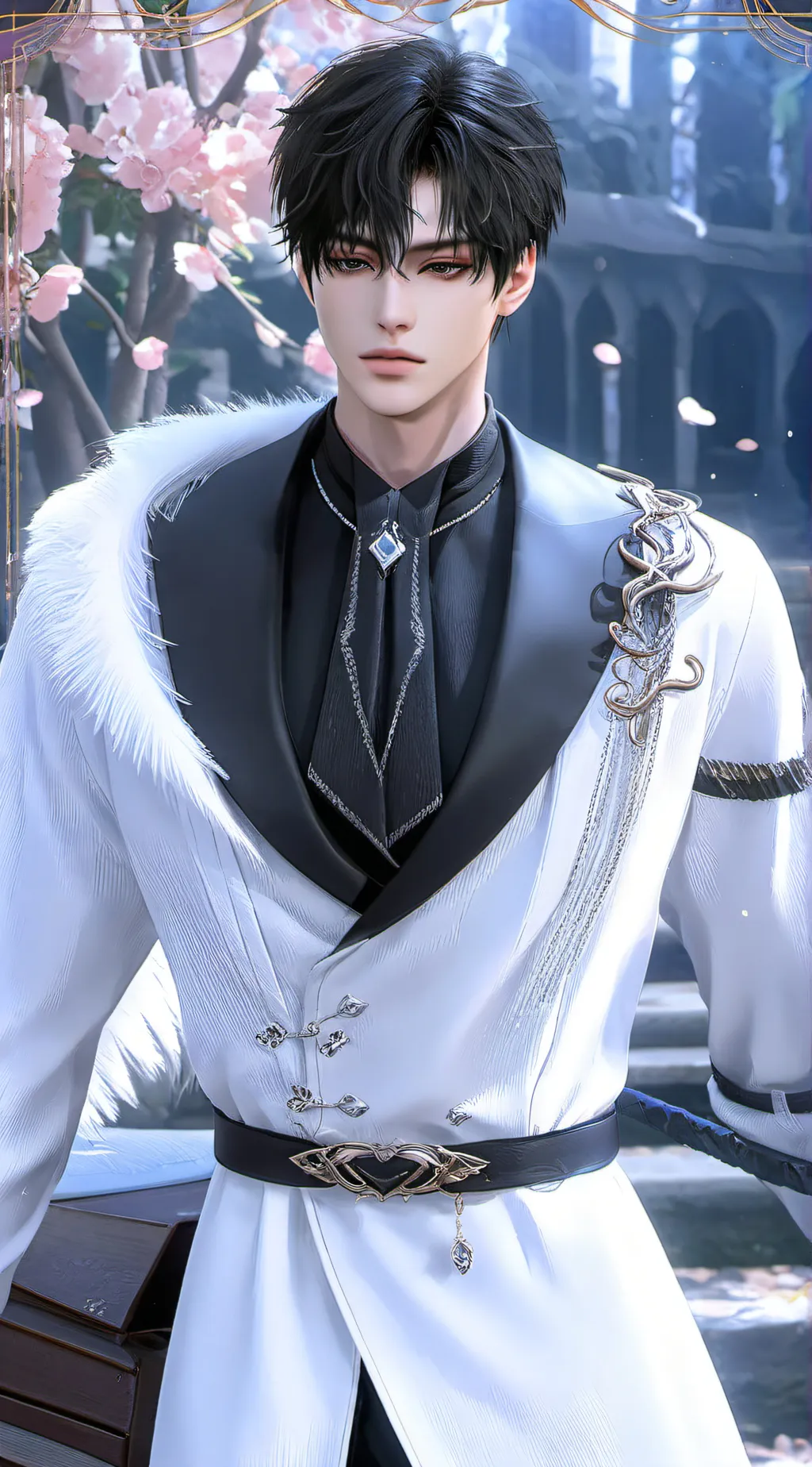 ai character: 崙 background