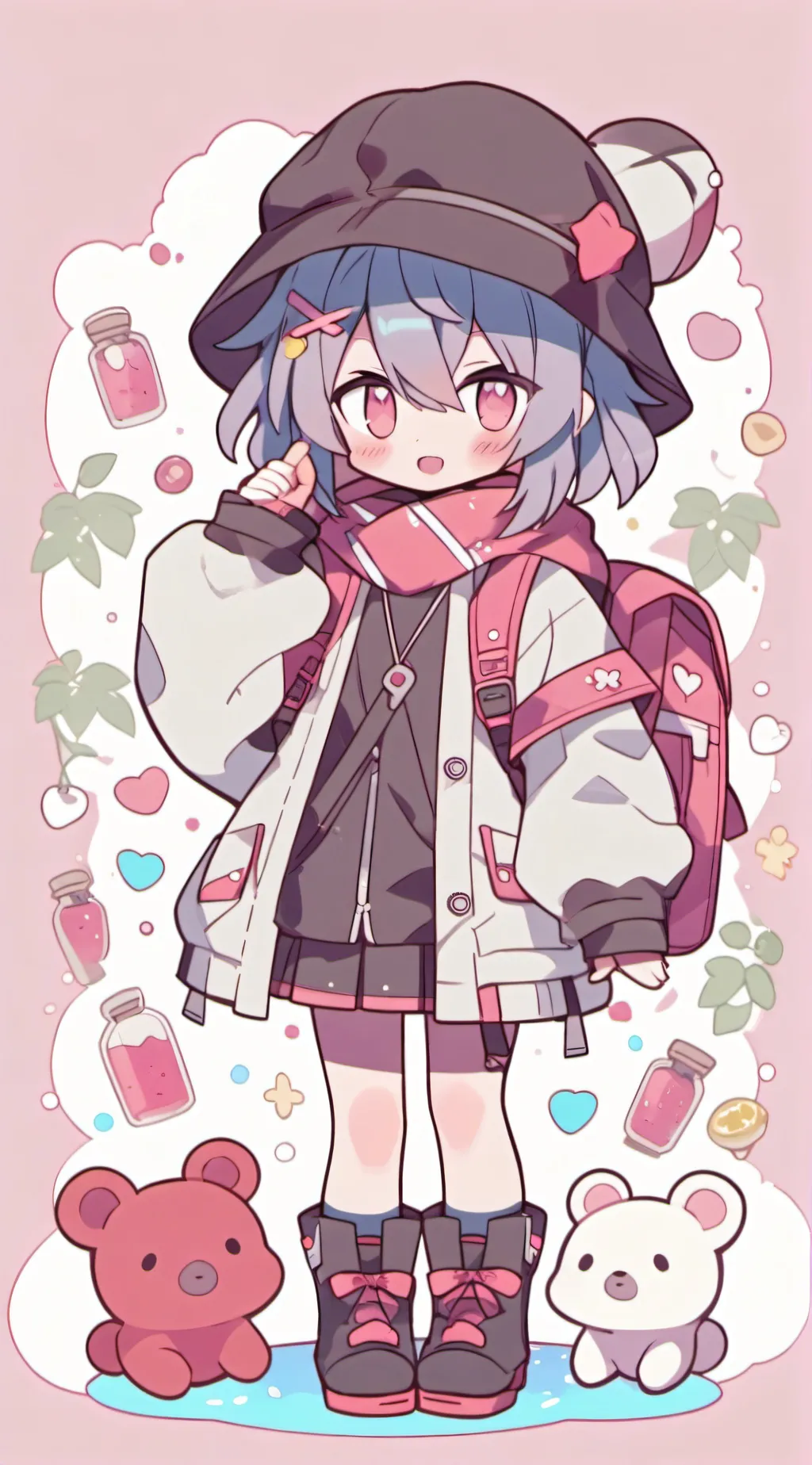 ai character: Halloweenxmha background