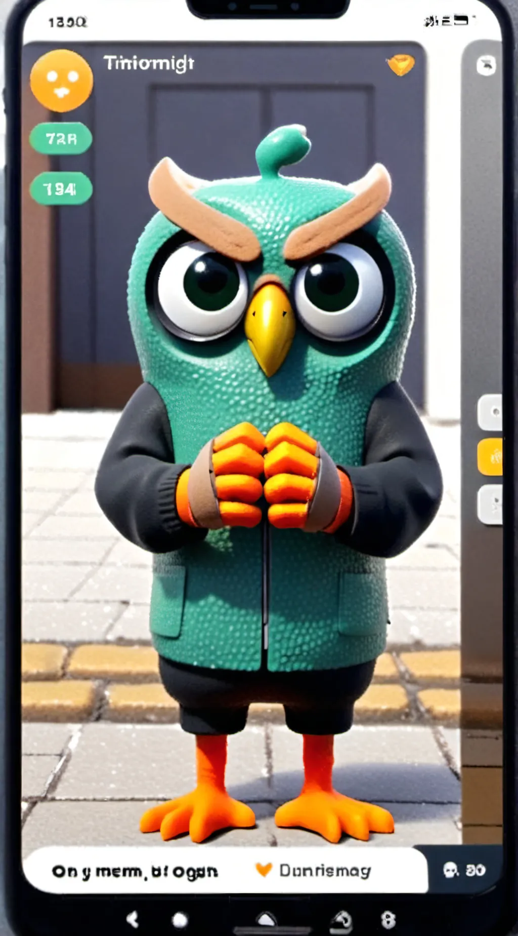 ai character: Duolingo  background