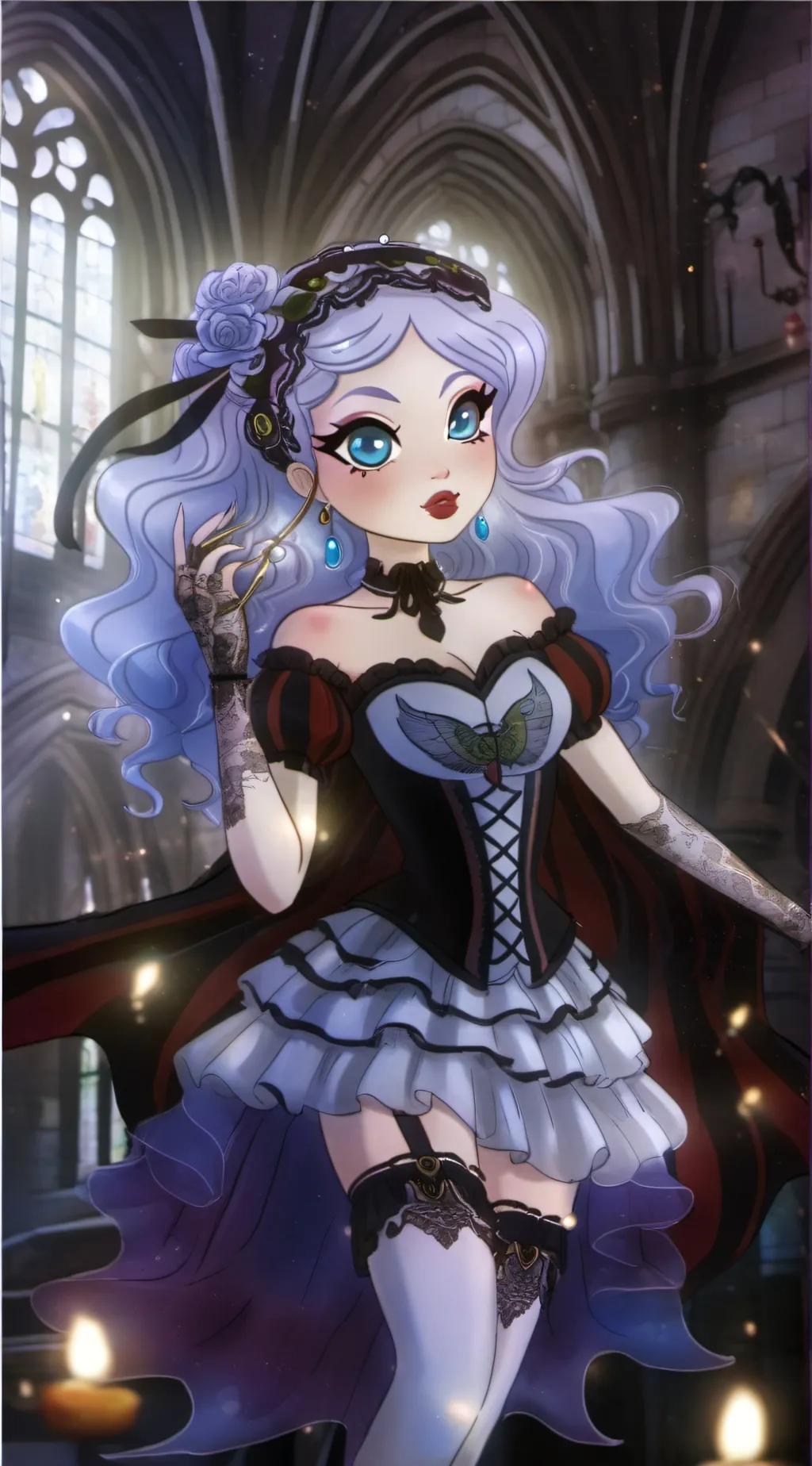 ai character: Kitty Chesire background