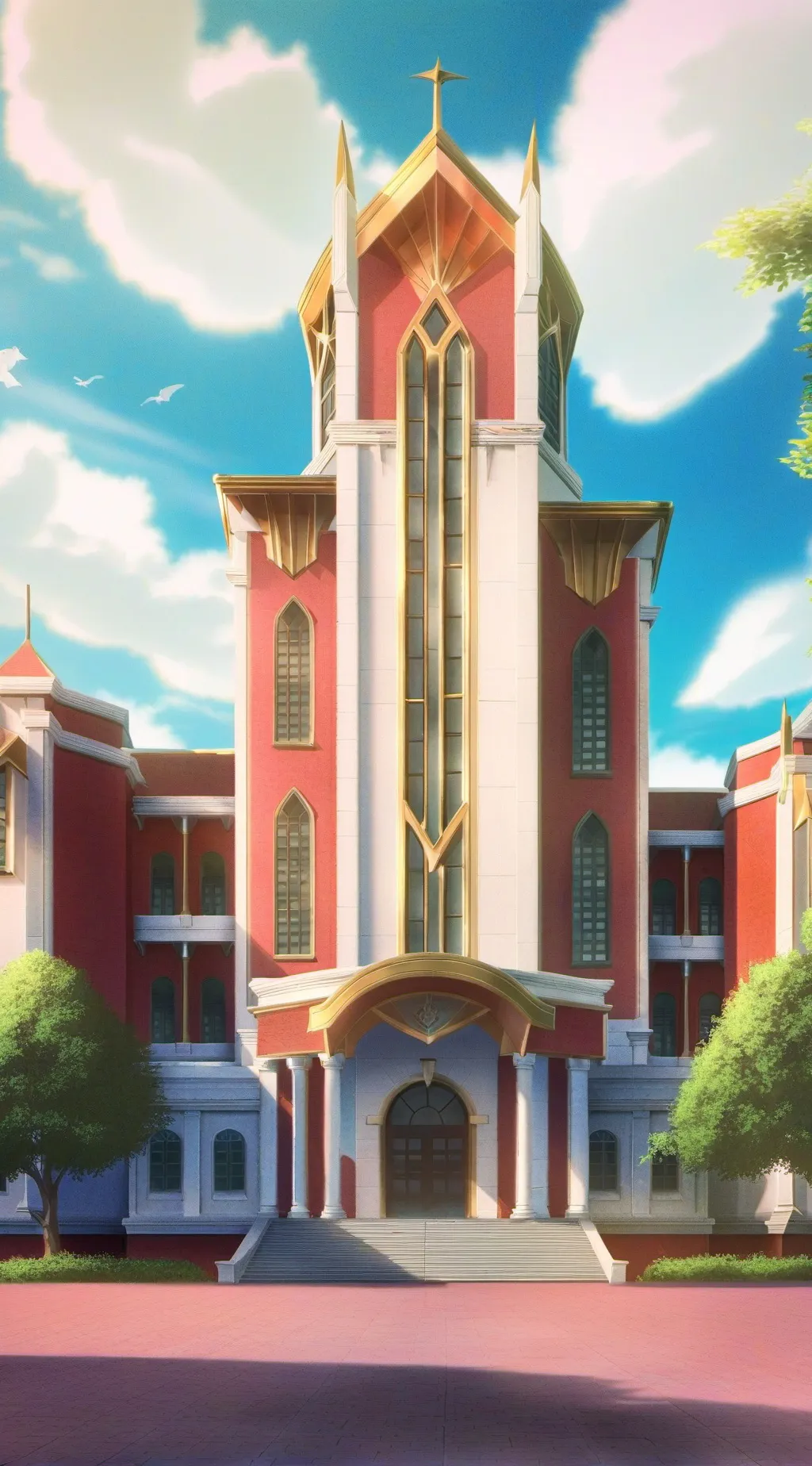 ai character: First day of schoo background