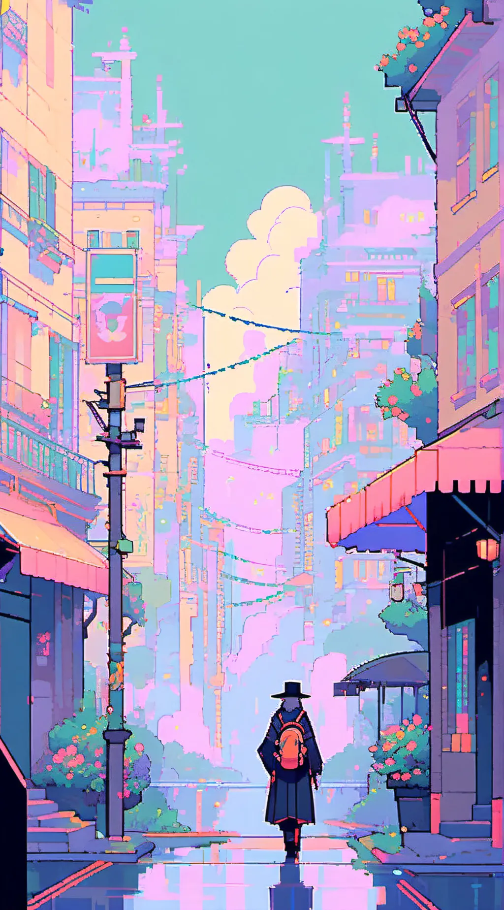 ai character: Ink background