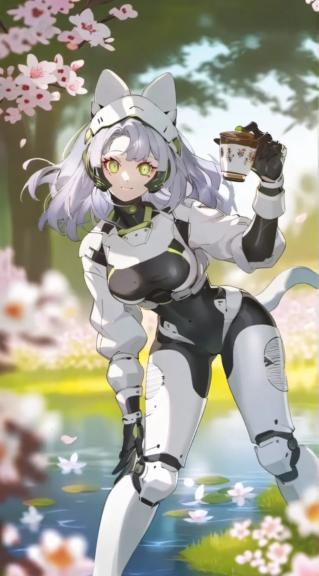 ai character: cat bot 5000 background