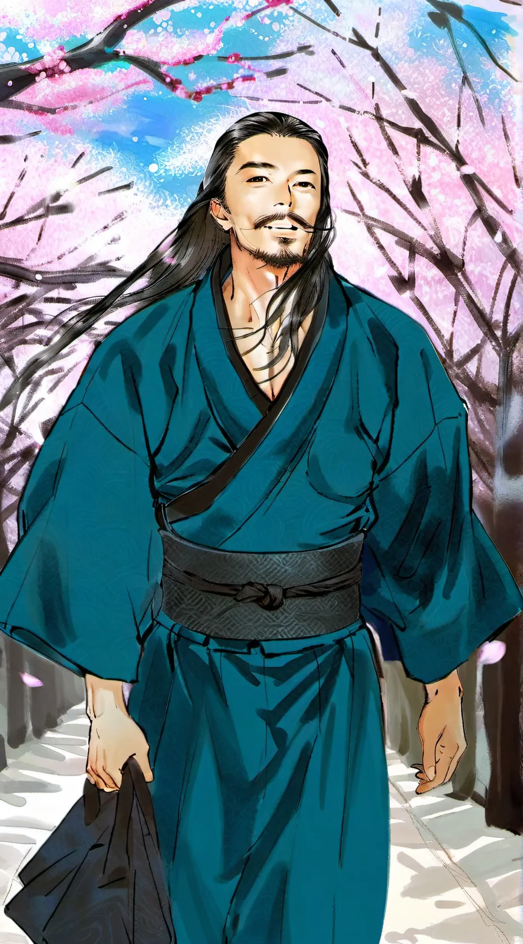 ai character: Miyamoto Musashi background