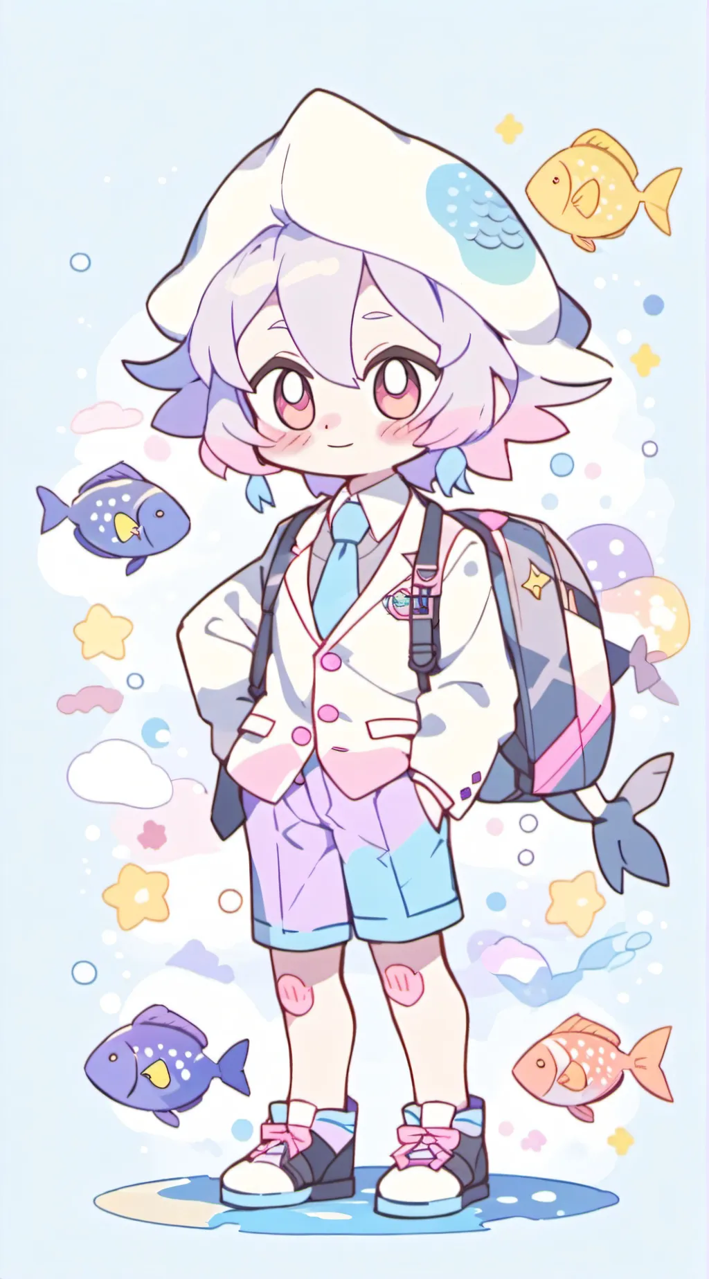 ai character: felix the fish background